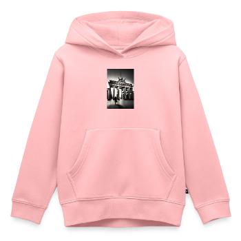 Berlin black White - Kinder Premium Organic Hoodie - Rosa - Vorne - AI Model Kid Female (0cm)