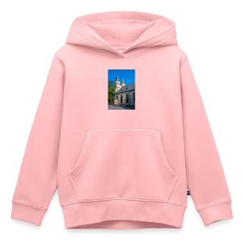 historisches Gebäude Ratsgymnasium - Kinder Premium Organic Hoodie - Rosa - Vorne - AI Model Kid Female (0cm)