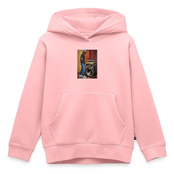 Blaster du ghetto de la vieille école - Sweat Premium à capuche enfant bio - rose - Devant - AI Model Kid Female (0cm)