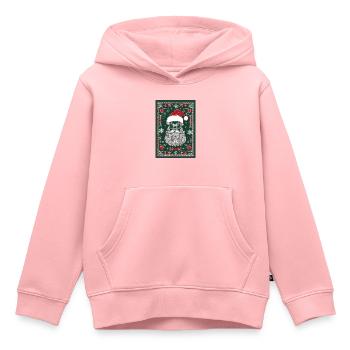 Noël laid I - Sweat Premium à capuche enfant bio - rose - Devant - AI Model Kid Female (0cm)