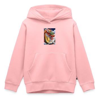 Jahr des Drachen VII - Kinder Premium Organic Hoodie - Rosa - Vorne - AI Model Kid Female (0cm)