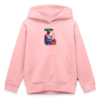 Golfspieler Sport #golf #sport - Kinder Premium Organic Hoodie - Rosa - Vorne - AI Model Kid Female (0cm)