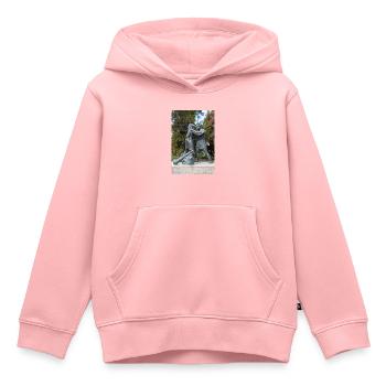 Statue des mythologischen Ringkampfes - Kinder Premium Organic Hoodie - Rosa - Vorne - AI Model Kid Female (0cm)
