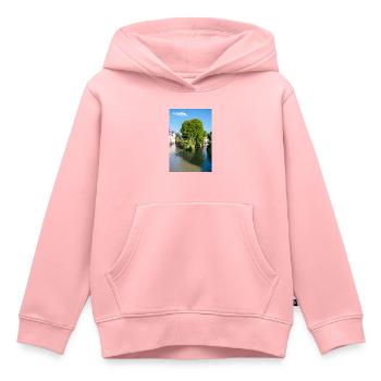 Stadtbild von Esslingen am Neckar von der Agnesbrücke aus - Kinder Premium Organic Hoodie - Rosa - Vorne - AI Model Kid Female (0cm)