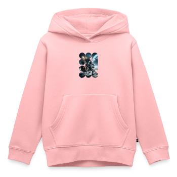 Return to the Moon - Kids Premium Organic Hoodie - rose - Front - AI Model Kid Female (0cm)