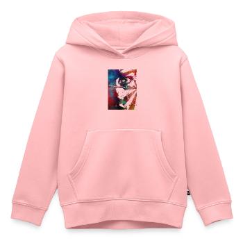 Fléchettes sport art #darts #sport - Sweat Premium à capuche enfant bio - rose - Devant - AI Model Kid Female (0cm)