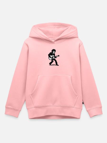 Auteur-compositeur-interprète | Le Singe Danseur - Sweat Premium à capuche enfant bio - rose