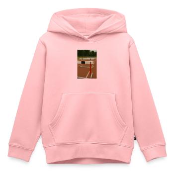 Sport - Hürden in der Leichtathletik - Kinder Premium Organic Hoodie - Rosa - Vorne - AI Model Kid Female (0cm)