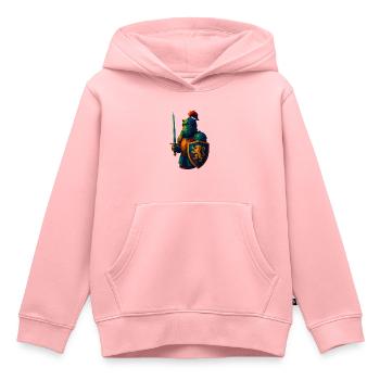WPAP Style Animals - Hippo with Knight's Armor, Sword - Kids Premium Organic Hoodie - rose - Front - AI Model Kid Female (0cm)