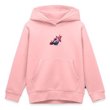 #motor #sport de course automobile - Sweat Premium à capuche enfant bio - rose - Devant - AI Model Kid Female (0cm)