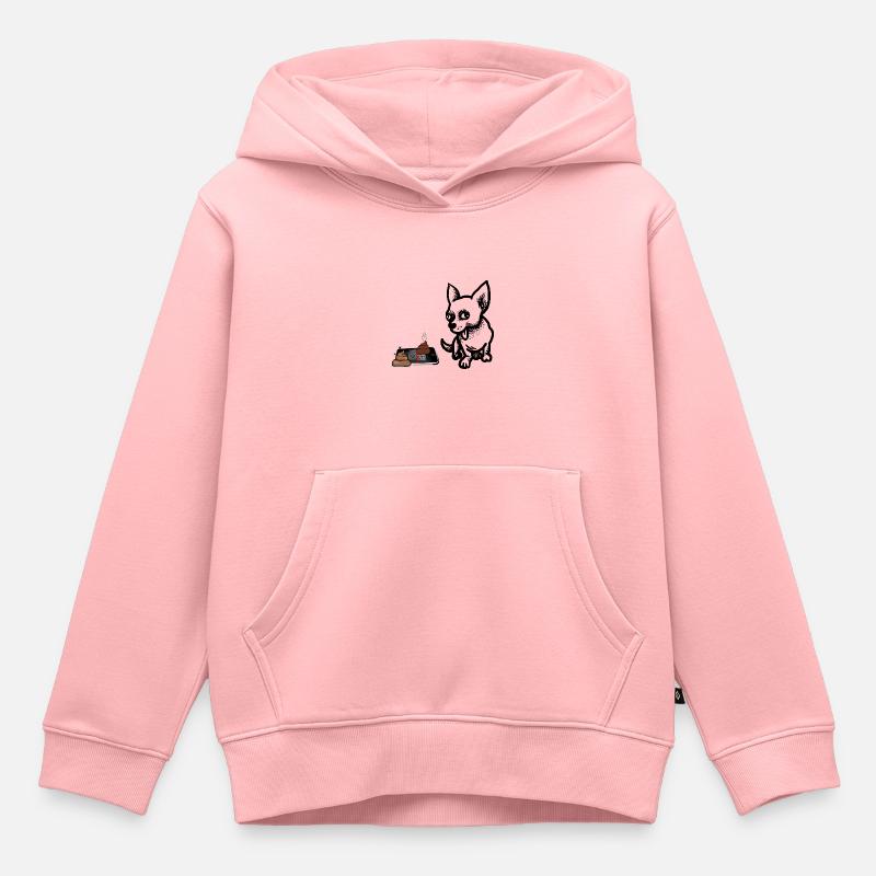 QR Code - Sweat Premium à capuche enfant bio - rose
