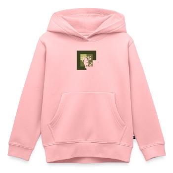 Paresseux paresseux Relax - Sweat Premium à capuche enfant bio - rose - Devant - AI Model Kid Female (0cm)