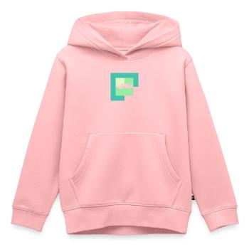 Moustache Gentleman Poils du visage - Sweat Premium à capuche enfant bio - rose - Devant - AI Model Kid Female (0cm)