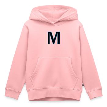 Buchstaben M Vektor - Kinder Premium Organic Hoodie - Rosa - Vorne - AI Model Kid Female (0cm)