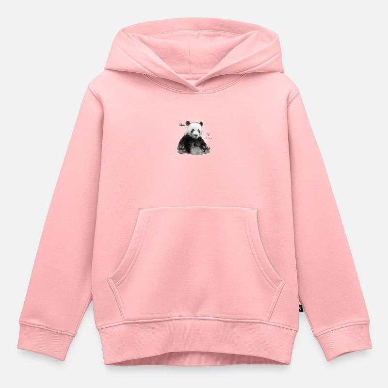 panda - Sweat Premium à capuche enfant bio - rose