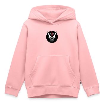 Dämonisches Monster (3. Horn personalisierbar) - Kinder Premium Organic Hoodie - Rosa - Vorne - AI Model Kid Female (0cm)
