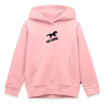 Reitersprüche Hü Brid Pferd - Kinder Premium Organic Hoodie - Rosa - Vorne - AI Model Kid Female (0cm)