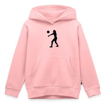 Volleyball - Sweat Premium à capuche enfant bio - rose - Devant - AI Model Kid Female (0cm)