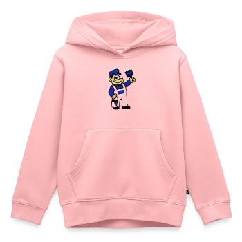 Maler mit Pinsel und Farbe - Kinder Premium Organic Hoodie - Rosa - Vorne - AI Model Kid Female (0cm)