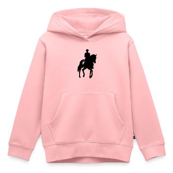 Dressur - Kinder Premium Organic Hoodie - Rosa - Vorne - AI Model Kid Female (0cm)
