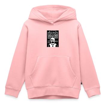 LE RAPPEUR et le système de son - Sweat Premium à capuche enfant bio - rose - Devant - AI Model Kid Female (0cm)