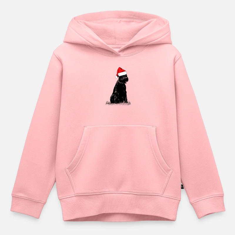 Chien Schnauzer de Noël géant Schnauzer - Sweat Premium à capuche enfant bio - rose