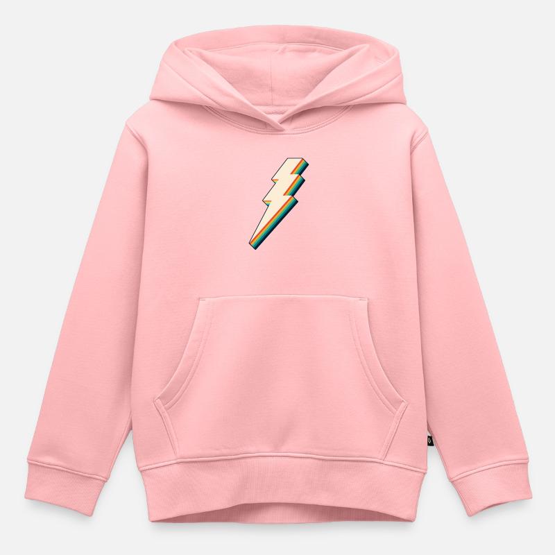 Éclair - Sweat Premium à capuche enfant bio - rose