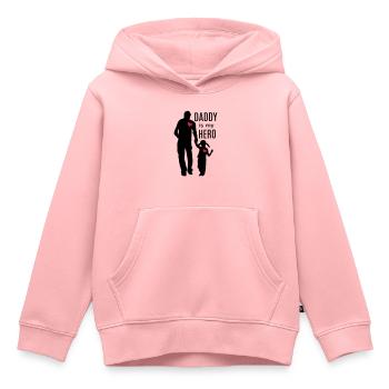 Daddy is My hero Vater Tochter Papa Töchter Liebe - Kinder Premium Organic Hoodie - Rosa - Vorne - AI Model Kid Female (0cm)
