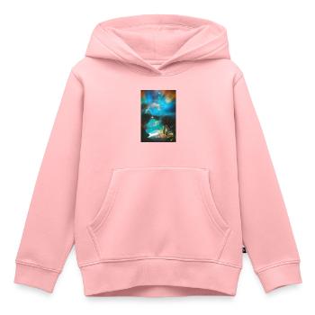 Un curieux spectacle - Sweat Premium à capuche enfant bio - rose - Devant - AI Model Kid Female (0cm)