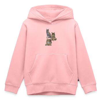 Luchs - Kinder Premium Organic Hoodie - Rosa - Vorne - AI Model Kid Female (0cm)