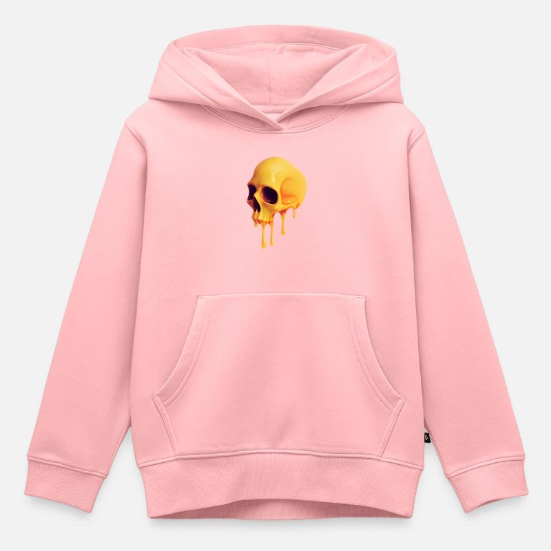 Fonte du crâne - Sweat Premium à capuche enfant bio - rose