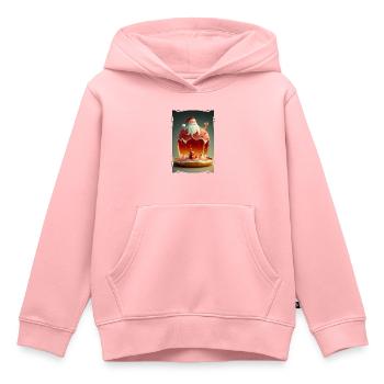 Weihnachtsmann-Gelee - Kinder Premium Organic Hoodie - Rosa - Vorne - AI Model Kid Female (0cm)
