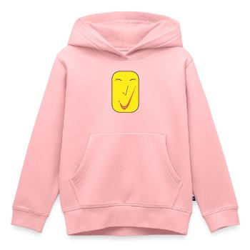 Feines Lächeln SQ. - Kinder Premium Organic Hoodie - Rosa - Vorne - AI Model Kid Female (0cm)
