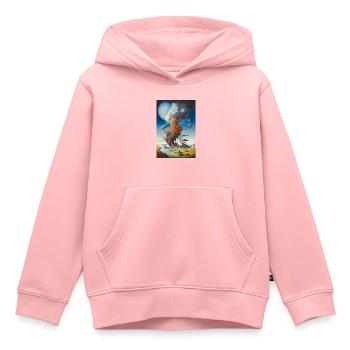 Éléments - Sweat Premium à capuche enfant bio - rose - Devant - AI Model Kid Female (0cm)