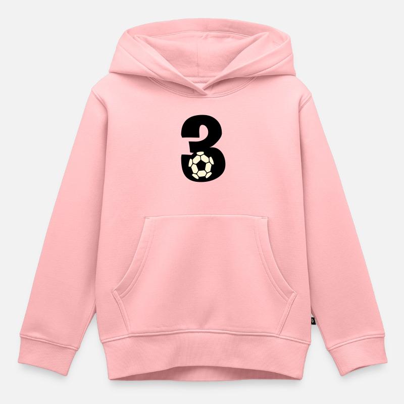 J’ai déjà 3 ans ! - Sweat Premium à capuche enfant bio - rose