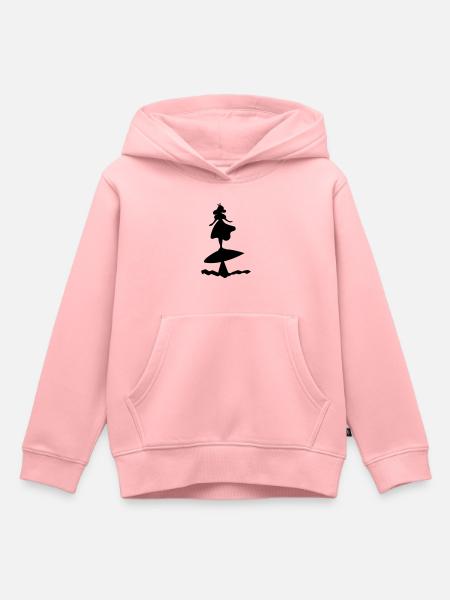 Silhouette d’Alice au pays des merveilles - Sweat Premium à capuche enfant bio - rose