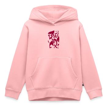 Background Abstract - Kids Premium Organic Hoodie - rose - Front - AI Model Kid Female (0cm)