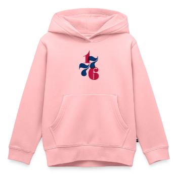 Rétro 1776 4 juillet Jour de l’indépendance patriotique - Sweat Premium à capuche enfant bio - rose - Devant - AI Model Kid Female (0cm)