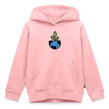 planet erde - Kinder Premium Organic Hoodie - Rosa - Vorne - AI Model Kid Female (0cm)