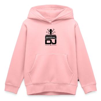 Platines Dj - Sweat Premium à capuche enfant bio - rose - Devant - AI Model Kid Female (0cm)