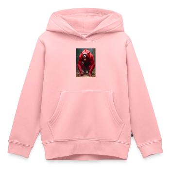 Abi, dieu mystérieux du jugement, debout dans un gra - Sweat Premium à capuche enfant bio - rose - Devant - AI Model Kid Female (0cm)