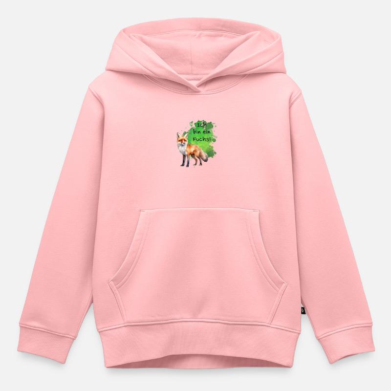 Ich bin ein Fuchs! - Kinder Premium Organic Hoodie - Rosa
