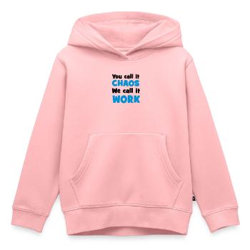 Arbeit - Kinder Premium Organic Hoodie - Rosa - Vorne - AI Model Kid Female (0cm)
