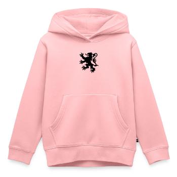 Lion de Flandre chtis symbole - Sweat Premium à capuche enfant bio - rose - Devant - AI Model Kid Female (0cm)