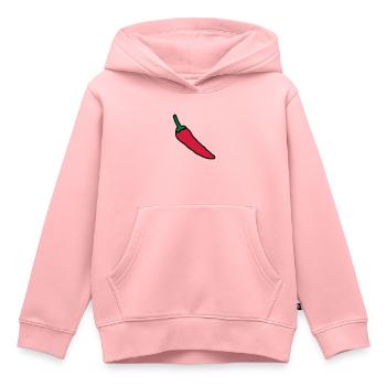 chili pepper drawing, vegetable, paprika hot - Kids Premium Organic Hoodie - rose - Front - AI Model Kid Female (0cm)