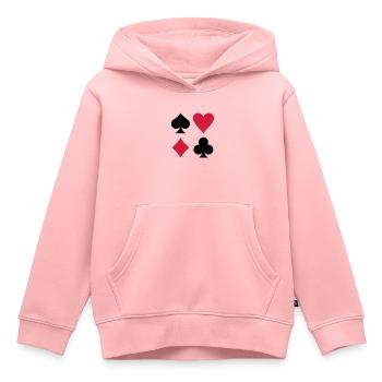 Poker - Kinder Premium hoodie biologisch - roze - Voor - AI Model Kid Female (0cm)