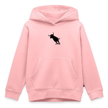 Stier - Kinder Premium Organic Hoodie - Rosa - Vorne - AI Model Kid Female (0cm)