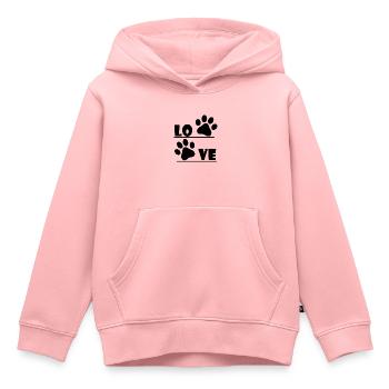 Chien chien - Sweat Premium à capuche enfant bio - rose - Devant - AI Model Kid Female (0cm)