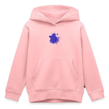 Éclaboussures de couleur pourpre - Sweat Premium à capuche enfant bio - rose - Devant - AI Model Kid Female (0cm)