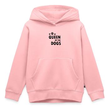 Chien Hund - Sweat Premium à capuche enfant bio - rose - Devant - AI Model Kid Female (0cm)